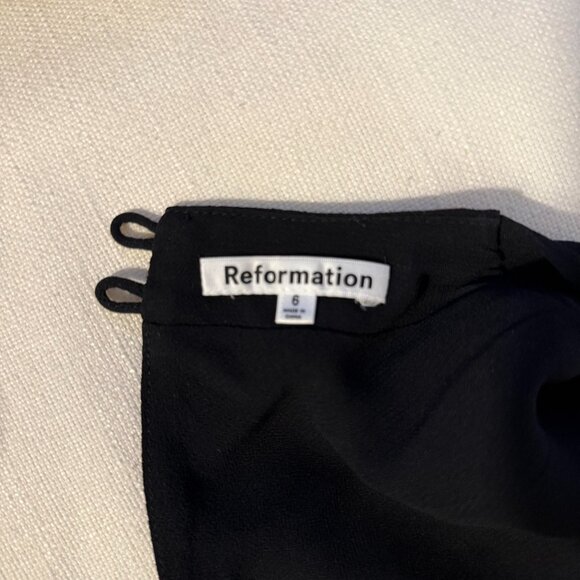 REFORMATION - Black Mock Neck Blouse (Size 6) - Picture 5 of 6
